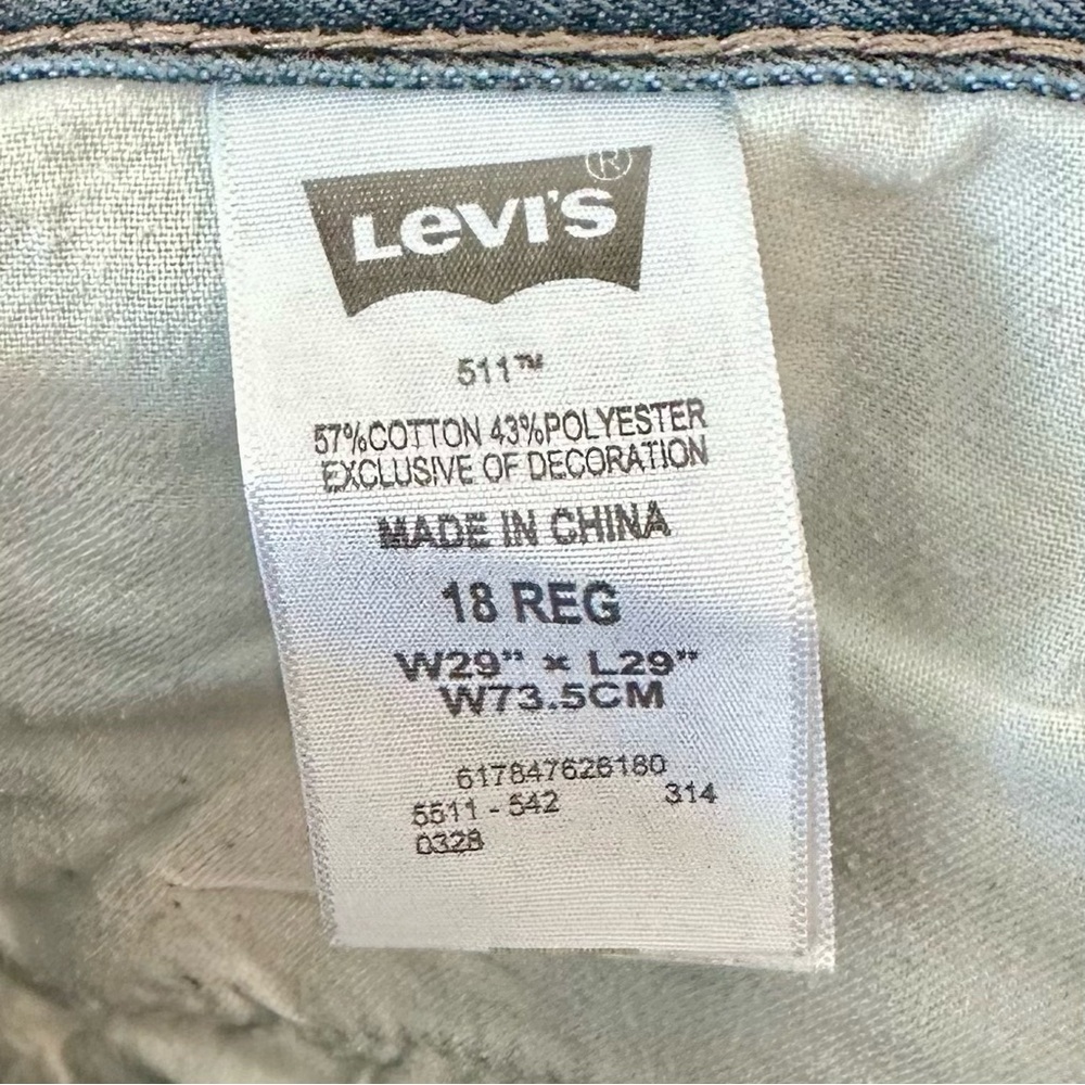 Levi's Men's Blue 511 Slim Straight Jeans - Picture 4 of 7